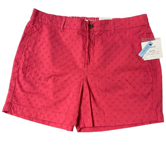 Croft & Barrow Womens Mid Rise Eyelet Shorts Size 14P NWT - Picture 3 of 5